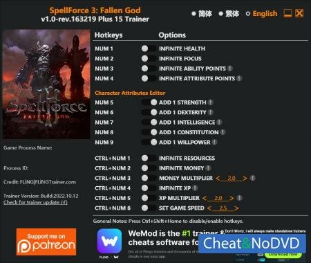 SpellForce 3: Fallen God  Trainer +15 rev.163219 {FLiNG}