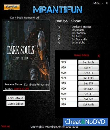 Dark Souls: Remastered трейнер Trainer +14 v1.01 {MrAntiFun}