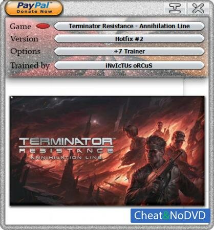 Terminator: Resistance трейнер Trainer +7 v1.027 {HoG}