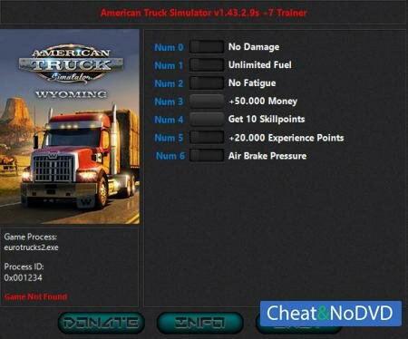 American Truck Simulator  Trainer +7 v1.43.2.9s {HoG}