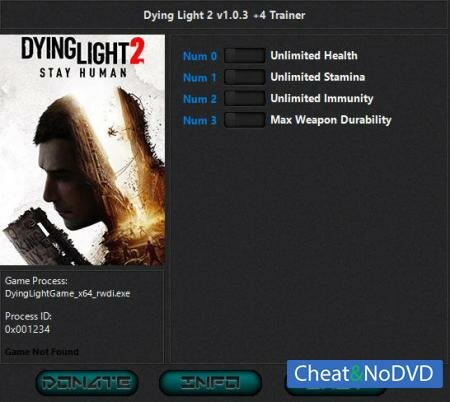 Dying Light 2 Stay Human  Trainer +4 v1.0.3 {HoG}