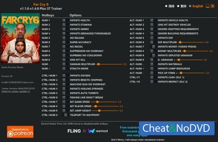 Far Cry 6  Trainer +37 v1.4.0 {FLiNG}